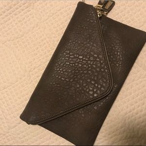 Leather pouch clutch